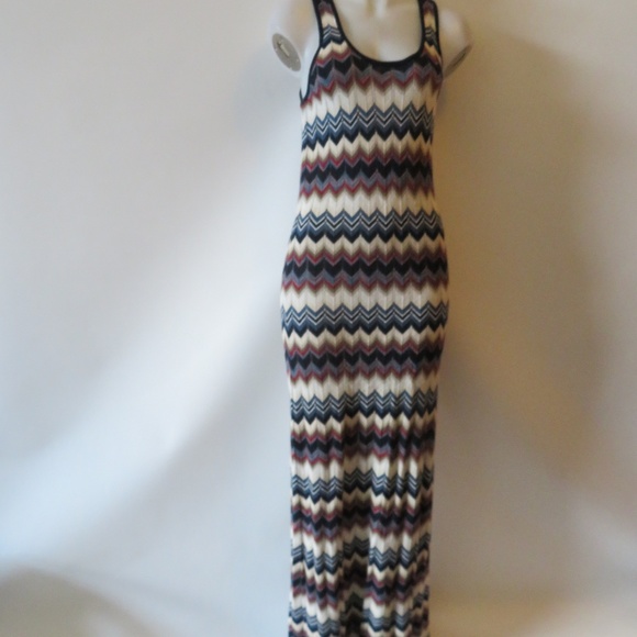 COTTON BY AUTUMN CASHMERE CHEVRON TANK DRESS S* - Picture 2 of 5